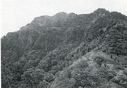 写真1-1-9　夜明峠から見た石鎚山