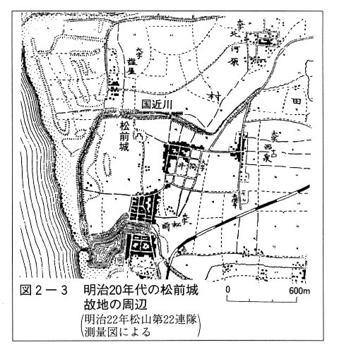 図2-3　明治20年代の松前城故地の周辺